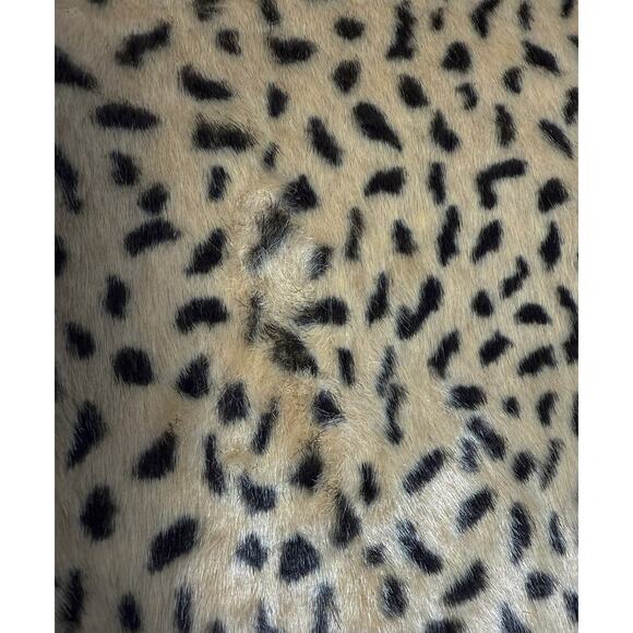 Free People Women's Double Breasted Leopard Print Faux Fur Swing Coat VGUC 8 - Picture 10 of 12
